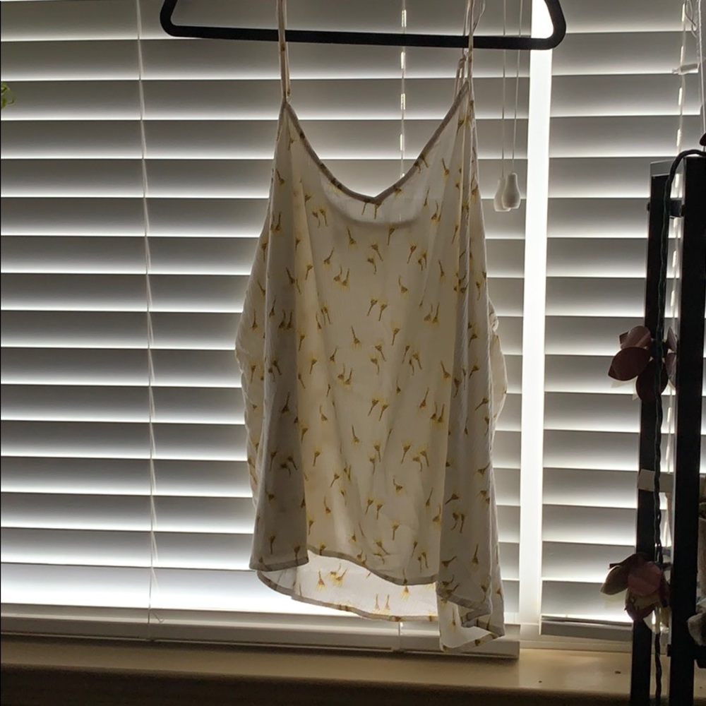 Giraffe print relaxed fit tank